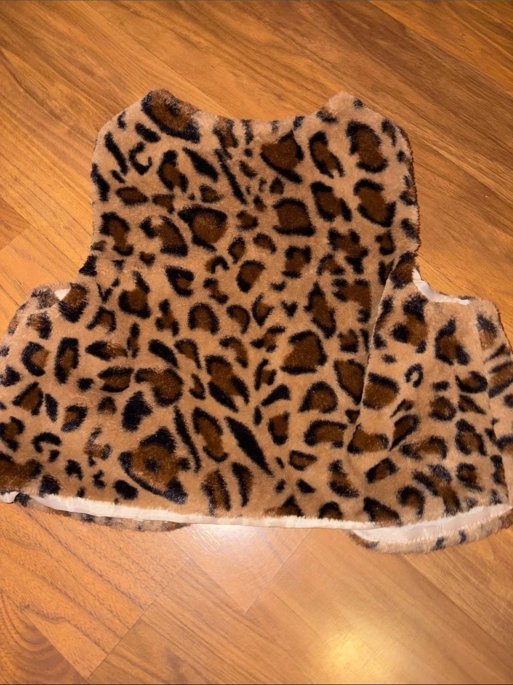 Leopard Faux Fur Vest - Brown & Black